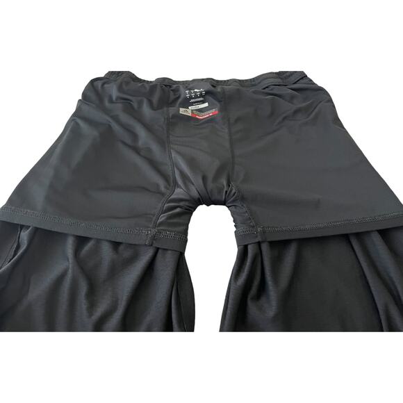 ADIDAS CLIMACOOL HI-RISE ATHLETIC SHORTS, MENS-M-BLACK-BLUE STRIPES, INNER TIGHT - Picture 4 of 11